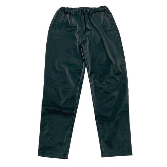 BlankNYC Sz XS faux leather dark gray pullover pockets pants elastic waist - Picture 1 of 6